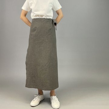 【備後絣】巻きスカート　墨の画像