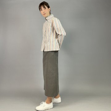【備後絣】巻きスカート　墨の画像