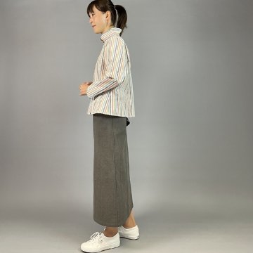 【備後絣】巻きスカート　墨の画像