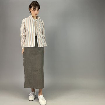 【備後絣】巻きスカート　墨の画像