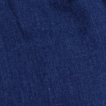 【備後絣】藍染め　綿麻　衿ギャザーワンピースの画像