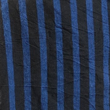 【亀田縞】ノースリーブワンピース　青と黒のストライプ画像