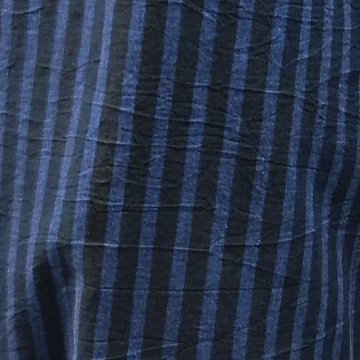 【亀田縞】サーカスパンツ 青と黒のストライプ画像