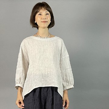 【近江麻】ラウンドプルオーバー　ヘアラインの画像