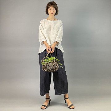 【近江麻】ラウンドプルオーバー　ヘアラインの画像