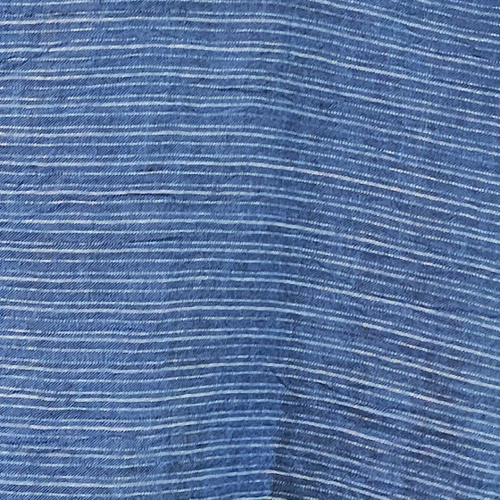 【近江の麻】バルーンワンピース　青細縞ちぢみの画像