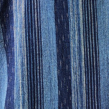 【備後絣】藍染　楊柳　ウエストアレンジワンピース　再入荷　の画像