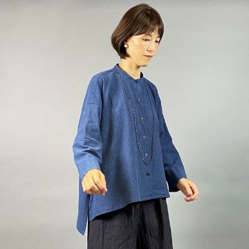 【亀田縞】テントショートブラウスの画像