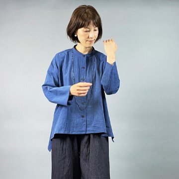 【亀田縞】テントショートブラウスの画像