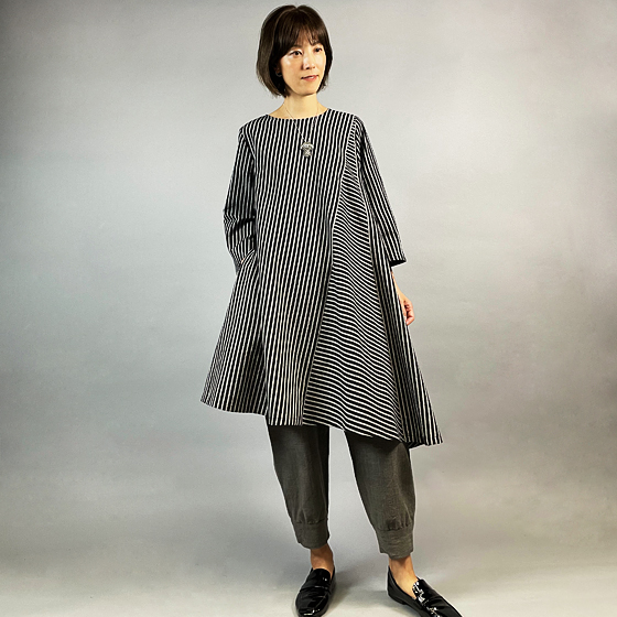 トップス/チュニック/亀田縞｜工房 徳元 TOKUGEN ONLINE SHOP