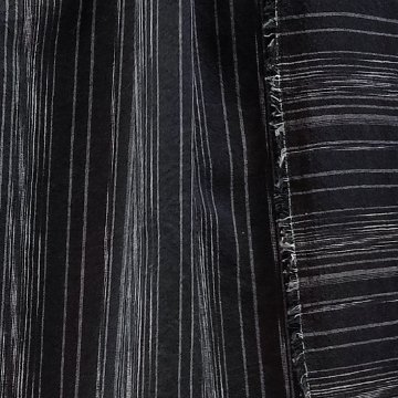 【亀田縞】ギャザースカート　 黒かすり風画像