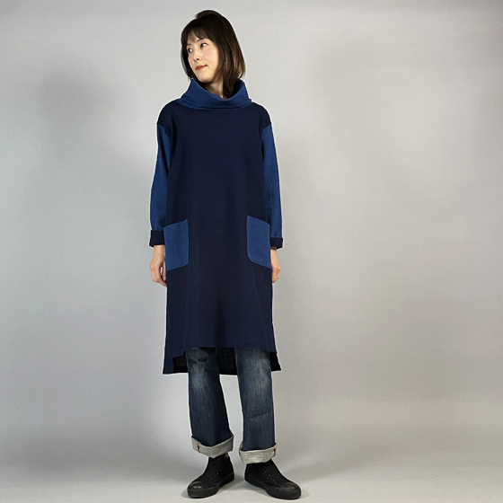 【備後絣】オフタートルミックスチュニックの画像