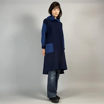 【備後絣】オフタートルミックスチュニックの画像