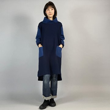 【備後絣】オフタートルミックスチュニックの画像