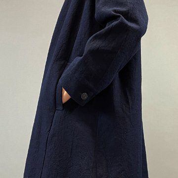 【備後絣】藍染め　ミニフードコート　 厚地濃紺画像