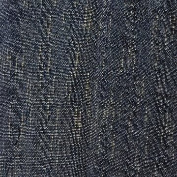 【備後絣】柿渋藍染め　ワイドパンツ　八分丈　シャンブレーの画像