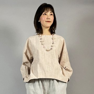 【遠州綿紬】カーブラインプルオーバー　春うららの画像