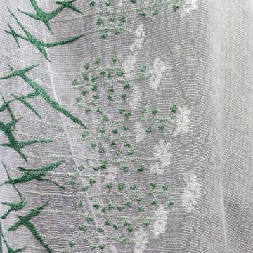 【織工おきぬ】シルク刺繍ショール　ぺんぺん草の画像
