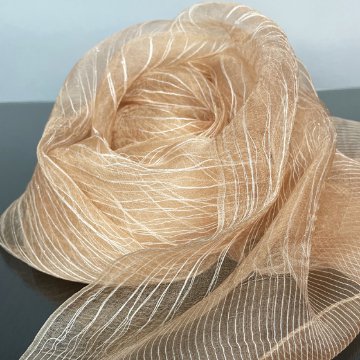 【倭工房】桜染めシルクストール　すかしウェーブの画像