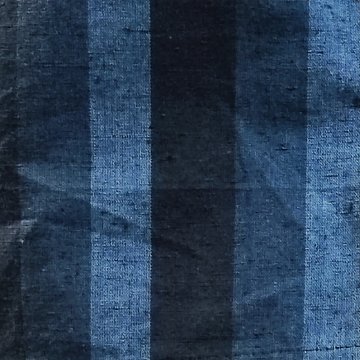 【遠州綿紬】フレンチ袖　前開きブラウス　かつお縞の画像