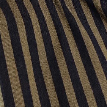 【亀田縞】テントショートブラウス　茶と焦げ茶の縞の画像