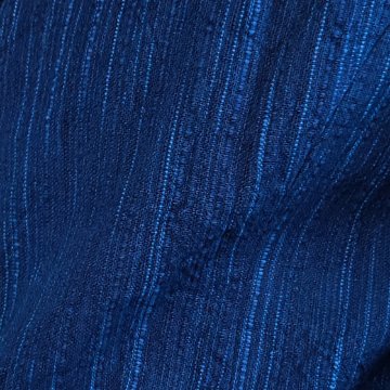 【備後絣】藍染め　ノーカラージャケット　裏地付き　刷毛(はけ)絣　紺　画像