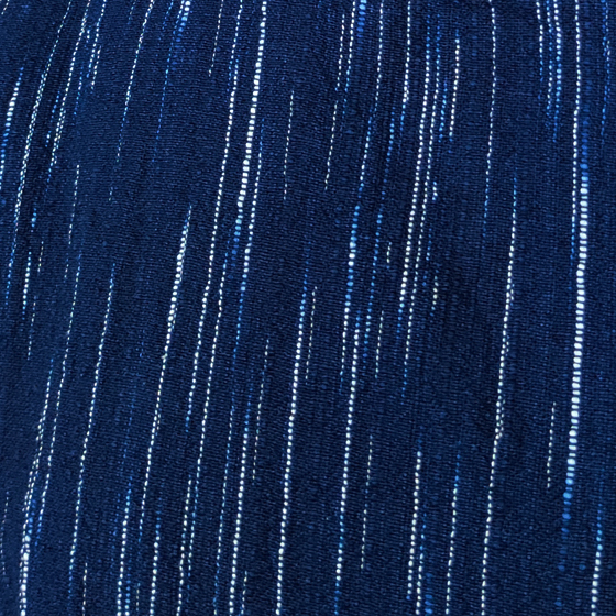 【備後絣】藍染め　スタンドカラーコート　刷毛絣　総裏地付き画像