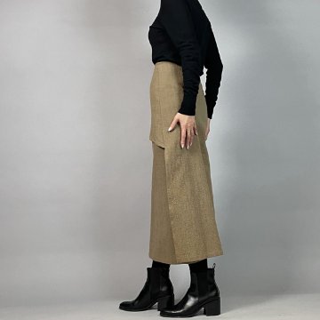 【備後絣】巻きスカート　柿墨染めの画像
