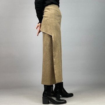 【備後絣】巻きスカート　柿墨染めの画像