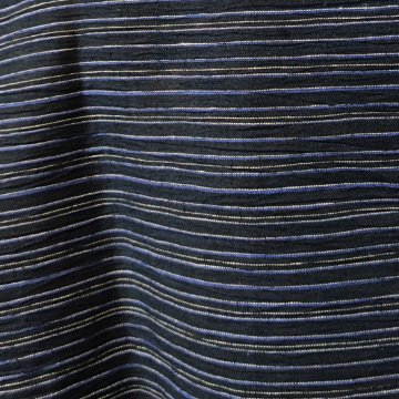 【近江ちぢみ】ハイウェスト切り替えワンピース　フレンチ袖　細縞の画像