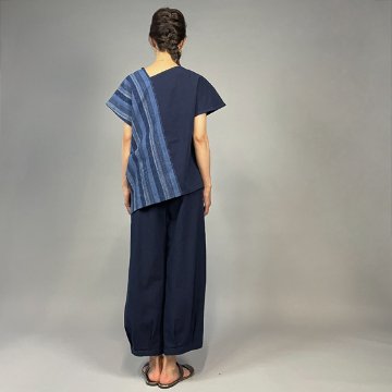 【備後絣】藍染め　タスキプルオーバー　絣No.30の画像