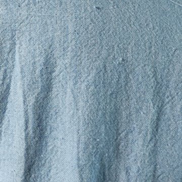 【備後絣】藍染　シャツフレアワンピース　フレンチ袖　水色の画像