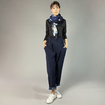 【備後絣】藍染め　横ポケットパンツ　濃紺無地の画像