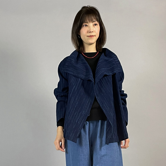 17.古布　綿入りコート　藍　#創作工房よしみつ 17.古布 綿入りコート 藍 #創作工房よしみつ