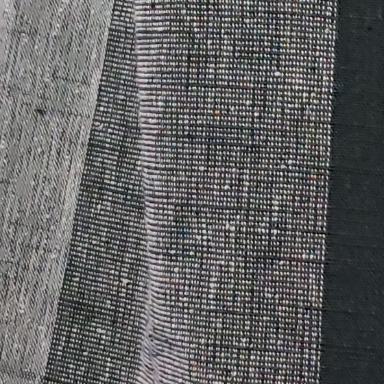 【遠州綿紬】ロングジャケット　あらし4列　黒の画像