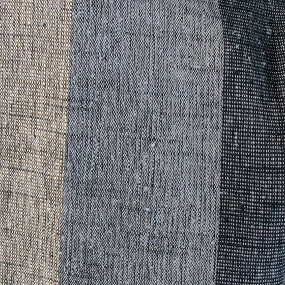 【遠州綿紬】ロングジャケット　あらし4列　黒の画像