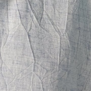 【亀田縞】シャツ襟フレアワンピース　七分袖　ワッシャーブルーグレーの画像