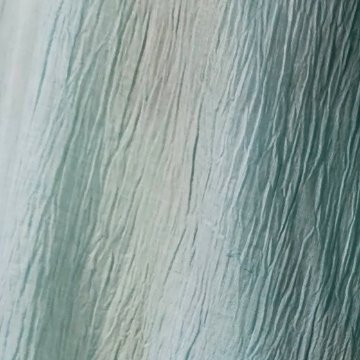 【近江ちぢみ】ノーカラーチュニック　ぼかし染め　ミントグリーン　の画像