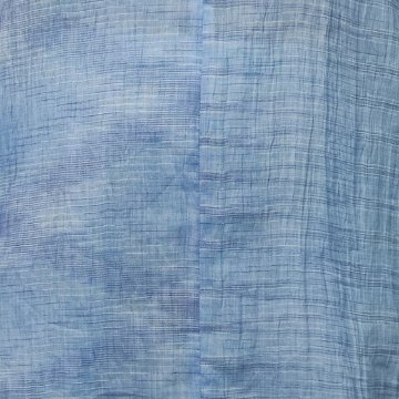 【近江ちぢみ】麻100％　ノーカラーチュニック　アイスブルーの画像