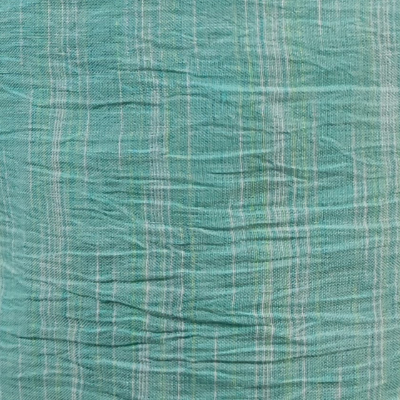 【近江ちぢみ】麻100％　フレンチ袖　重ね衿プルオーバー　ミントグリーンの画像