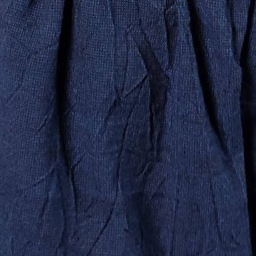 【亀田縞】ワイドタックパンツ　ワッシャー　紺無地の画像