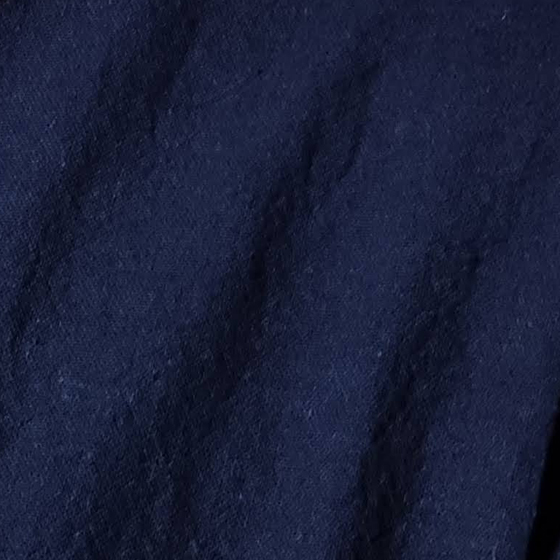 【備後絣】藍染め　スタンドカラー　ペンポケットブラウス　濃紺　無地の画像