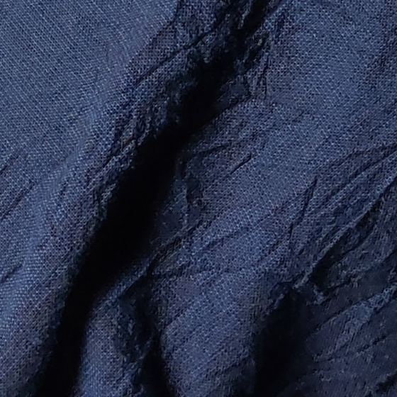 【亀田縞】十枚ハギフレアスカート　ワッシャー　紺の画像