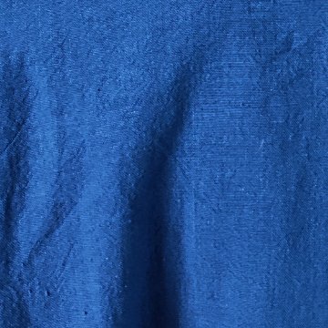 【備後絣】藍染め　台衿付きスタンドカラーブラウス　配色切り替え　中紺　青の画像