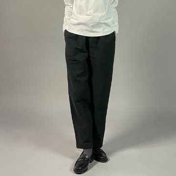【遠州綿紬】綿麻ストレートパンツ　あらし黒の画像