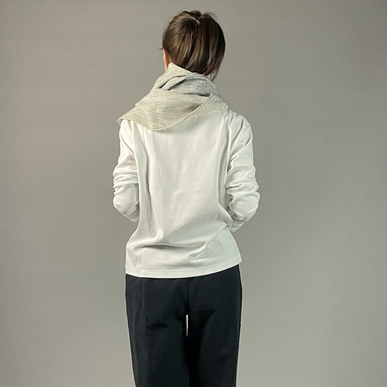 【遠州木綿】　綿ショール  みやま 紺白の画像