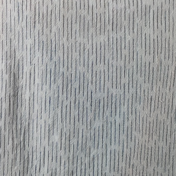 【備後絣】オフタートルフレンチブラウス　白チリ絣の画像