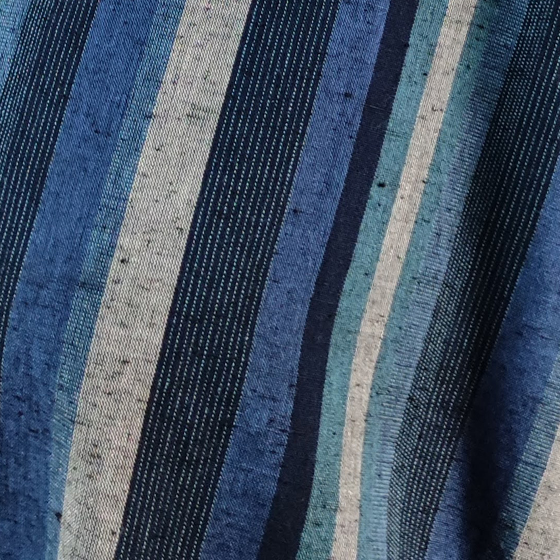 【遠州綿紬】ワンピース　大海の画像