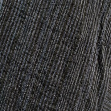 【遠州織物】麻100％  三角フレアワンピース　黒グレー縞の画像