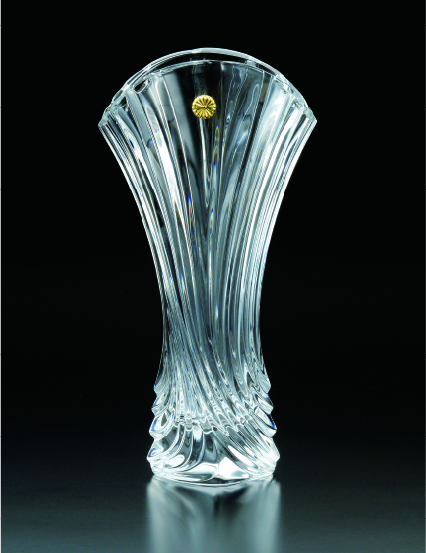 クリスタル花瓶・ガラス花瓶（菊紋入り）画像